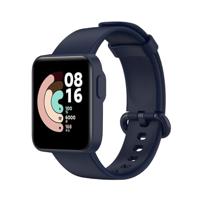 By Qubix - Classic siliconen sportbandje - Donkerblauw - Compatible met Xiaomi Mi Watch Lite/Redmi Watch - Compatible Xiaomi bandje