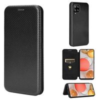 Samsung Galaxy A42 5G Flip Case - Koolstofvezel - Zwart