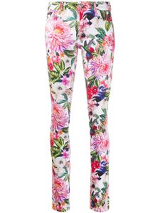 Philipp Plein jean skinny à fleurs - Rose