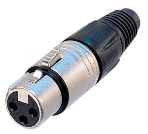 Neutrik NC4FX XLR-connector Bus, recht Aantal polen: 4 Zilver 1 stuk(s)