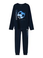 Name It Name It Kinder Pyjama Jongens Lang Blauw Football - thumbnail