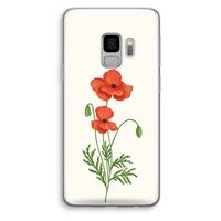 Red poppy: Samsung Galaxy S9 Transparant Hoesje