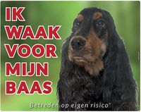 Engelse Cocker Spaniel Waakbord - Ik waak voor mijn Baas