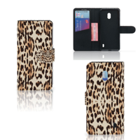 Nokia 2.2 Telefoonhoesje met Pasjes Leopard