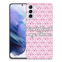 Samsung Galaxy S21 Plus Silicone-hoesje Flowers Pink DTMP