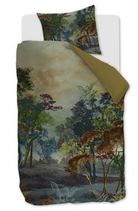 Kardol Forest Gate Dekbedovertrek Olijfgroen 140 x 200/220 cm + 1x 60 x 70 cm