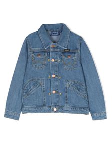 Mini Rodini veste en jean à détails de zips - Bleu