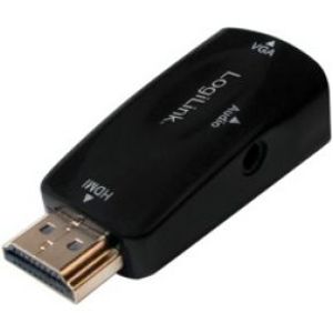 LogiLink CV0107 kabeladapter/verloopstukje HDMI VGA Zwart