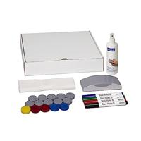 Maul Whiteboard accessoireset, 4 boardmarkers, whiteboardreiniger, 15 magneten, 305 x 240 x 60 mm