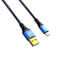 Oehlbach USB Plus LI - USB-kabel voor iPhone & iPad - USB type A 2.0 naar Lightning - PVC-mantel - OFC, blauw/zwart - 50cm