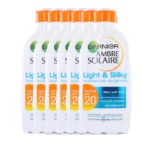 Garnier Ambre Solaire Light & Silky Zonnebrandcreme SPF 20 - Voordeelverpakking 6x 200ml