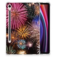 Samsung Galaxy Tab S9 Leuke Siliconen Hoes Vuurwerk - thumbnail