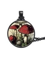 Tijd Robijn Paddestoel Maken Halsketting