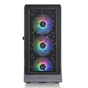 Thermaltake CA-1X5-00M1WN-00 Midi-tower Gaming-behuizing Zwart 4 voorgeïnstalleerde LED-ventilators, Zijvenster