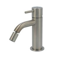 Bidetkraan Hotbath Archie Opbouw Rond Geborsteld RVS