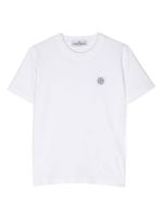 Stone Island Junior t-shirt en coton à patch logo - Blanc - thumbnail