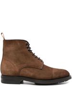 Santoni bottines en daim à lacets - Marron