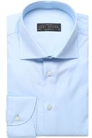 John Miller Tailored Fit Overhemd blauw, Effen - thumbnail