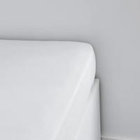 Hoeslaken, 140 x 190 cm, voor tweepersoonsbed, jersey, uni, krijt