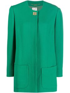 Céline Pre-Owned veste boutonnée à design sans col pre-owned - Vert