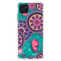 Samsung Galaxy A22 5G Back Cover Cirkels en Vlinders - thumbnail