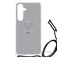 Samsung Galaxy S24 Plus Stevig Bumper Hoesje Grijs Baby Olifant