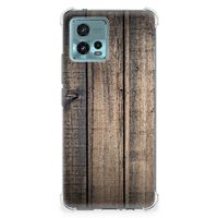 Motorola Moto G72 Stevig Telefoonhoesje Steigerhout - thumbnail