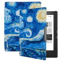 Lunso - Geschikt voor Kobo Aura H2o edition 1 hoes (6.8 inch) - sleep cover - Van Gogh Sterrennacht
