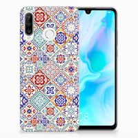 Huawei P30 Lite TPU Siliconen Hoesje Tiles Color - thumbnail