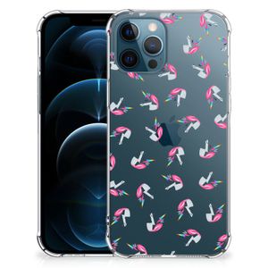 Doorzichtige Silicone Hoesje voor iPhone 12 | 12 Pro Unicorns