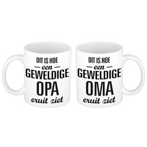 Dit is hoe geweldige Opa en Oma eruit ziet mok - Cadeau Opa en Oma   -