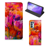 Bookcase OPPO Find X3 Lite Tulips