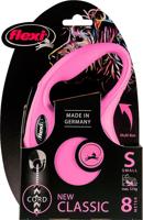 Flexi New CLASSIC 8 m Roze Hond Intrekbare riem