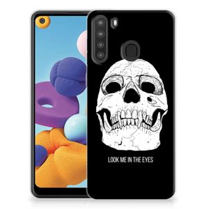 Silicone Back Case Samsung Galaxy A21 Skull Eyes