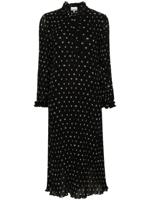 GANNI Midi-jurk met monogramprint - Zwart