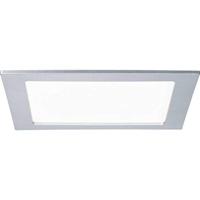 Paulmann 92078 Quality EBL Set Paneel vierkant LED 1x18W 4000K 230V chroom mat LED spot inbouwspot, 22 x 22 x 0.5 cm