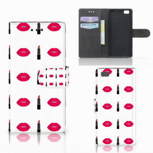 Huawei Ascend P8 Lite Telefoon Hoesje Lipstick Kiss