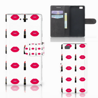 Huawei Ascend P8 Lite Telefoon Hoesje Lipstick Kiss - thumbnail