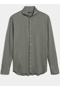 van Laack Meisterwerk Tailor Fit Jersey shirt olijf, Effen