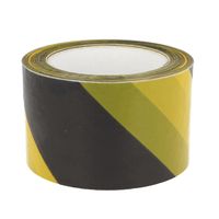 Afzetlint - geel/zwart - 70 mm x 200 m - polyethyleen - markeerlint- afzettape   -