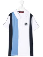 Aigner Kids polo rayé à manches courtes - Bleu