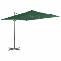 Zweefparasol met stalen paal 250x250 cm groen