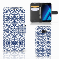 Samsung Galaxy A5 2017 Hoesje Flower Blue - thumbnail