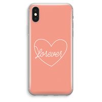 Forever heart: iPhone XS Max Transparant Hoesje