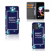 Motorola Edge 20 Lite Portemonnee Hoesje Flowers Blue DTMP - thumbnail