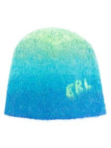 ERL bonnet à logo dégradé en intarsia - Bleu