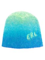 ERL bonnet à logo dégradé en intarsia - Bleu - thumbnail