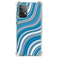 Samsung Galaxy A52 4G/5G Doorzichtige Silicone Hoesje Waves Blue - thumbnail