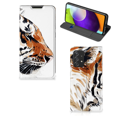Bookcase Samsung Galaxy A52 Watercolor Tiger Bookcase Samsung Galaxy A52 Watercolor Tiger