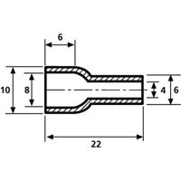 HellermannTyton HV4824 PVC-FR BK 2000 Beschermkap Klem-Ø (max.): 8 mm PVC Zwart 1 stuk(s) - thumbnail